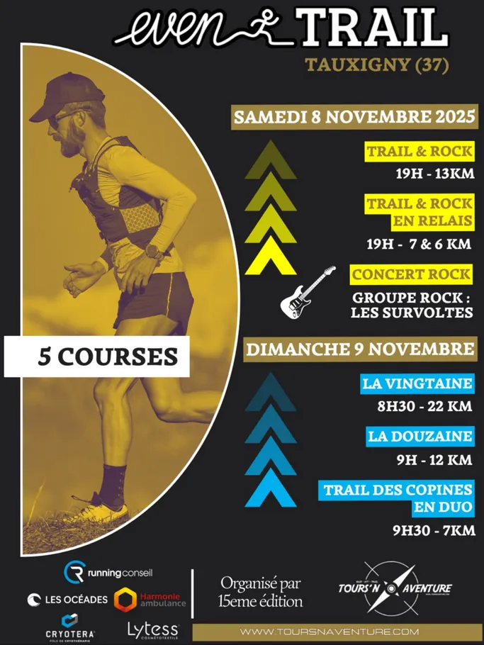 Even Trail – Tauxigny 2025 Inscription Résultats
