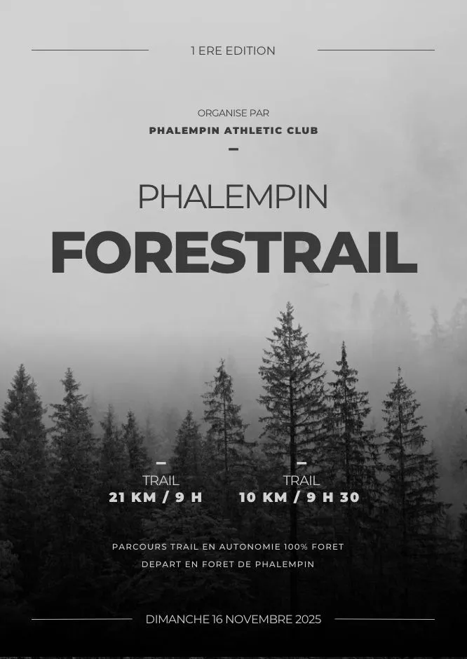 Forestrail de Phalempin 2025 Inscription Résultats