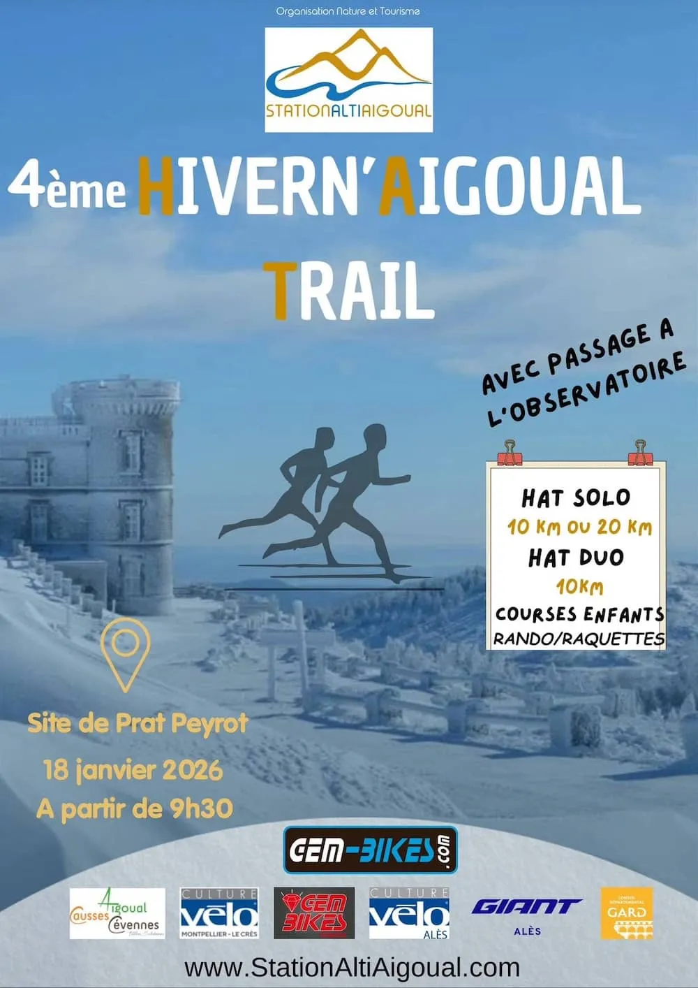 Hivern’Aigoual Trail 2026 Inscription Résultats