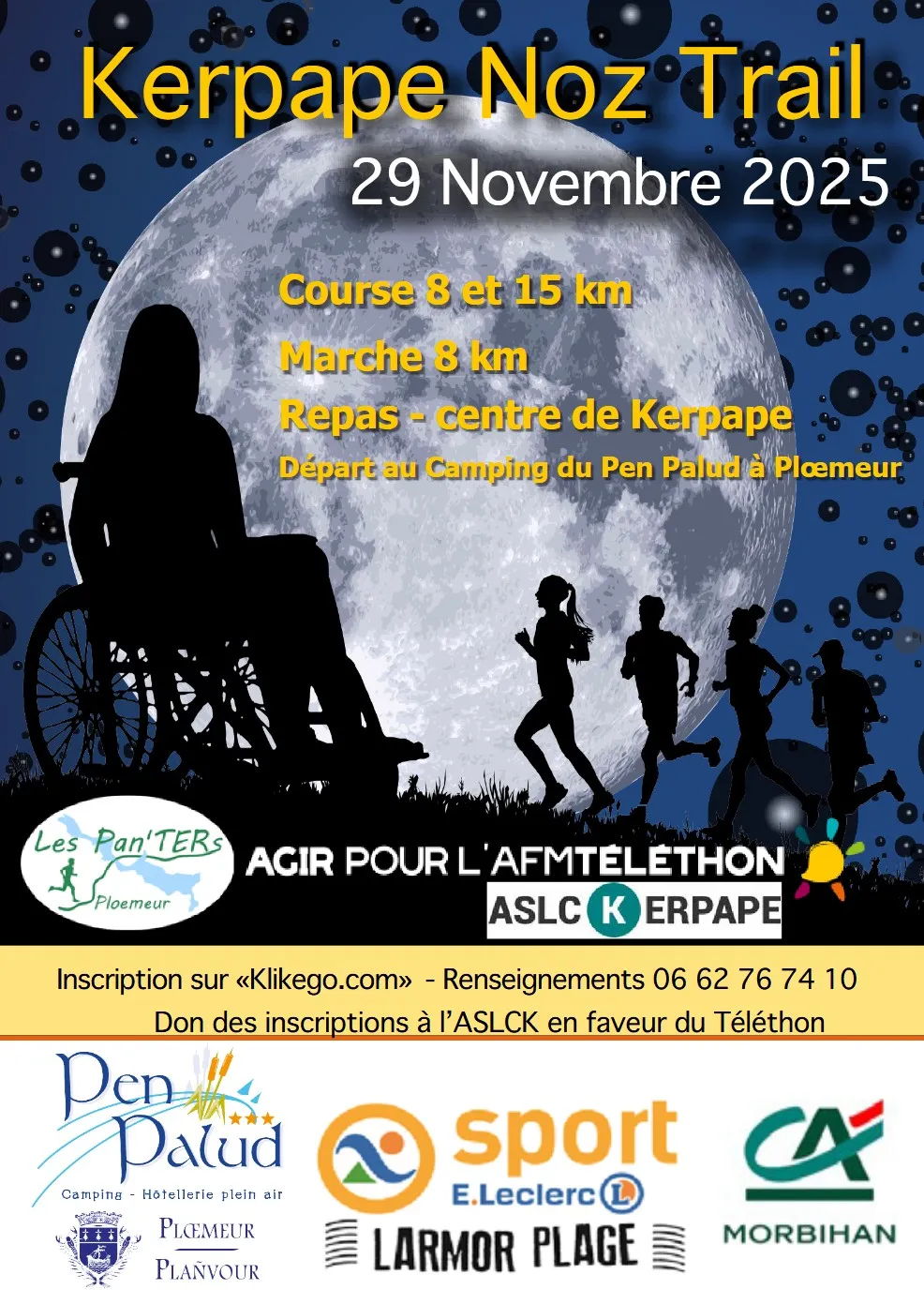 Kerpape noz trail 2025 Inscription Résultats
