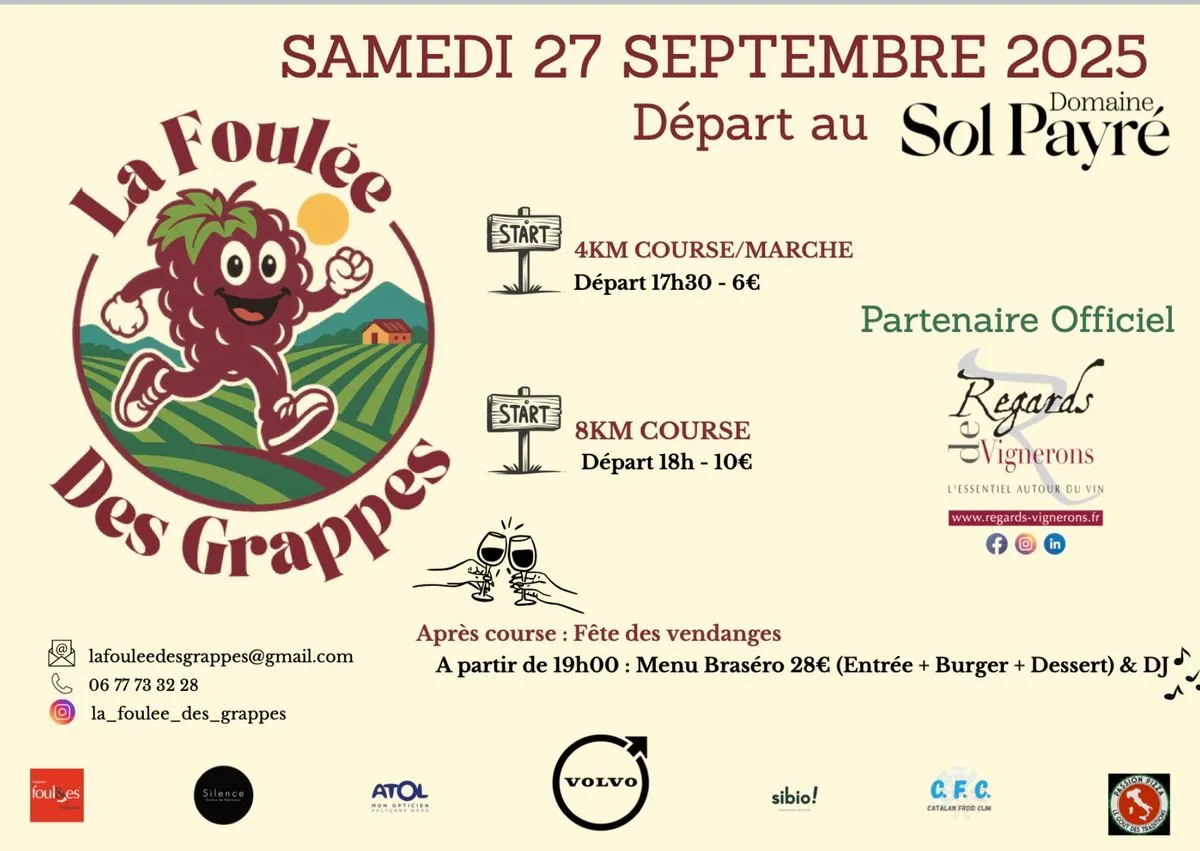 La Foulée des Grappes 2025 Inscription Résultats