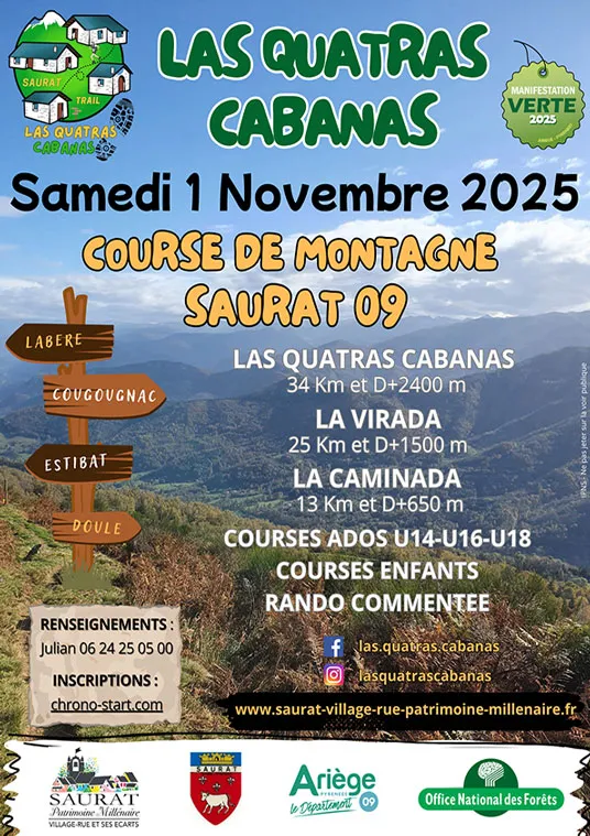 Las Quatras Cabanas – Saurat 2025 Inscription Résultats