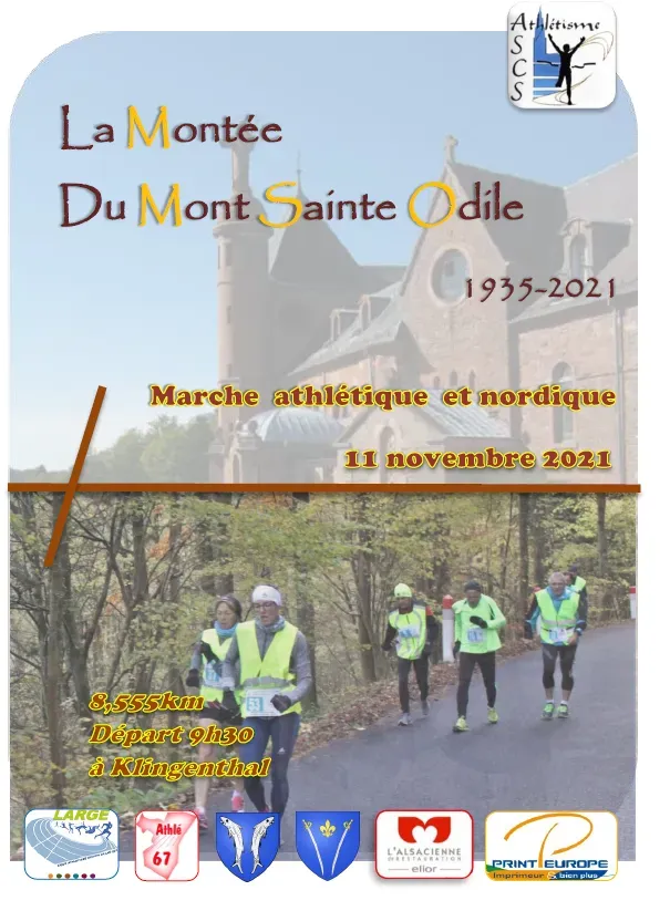Montée du mont Sainte Odile à la marche 2025 Inscription Résultats