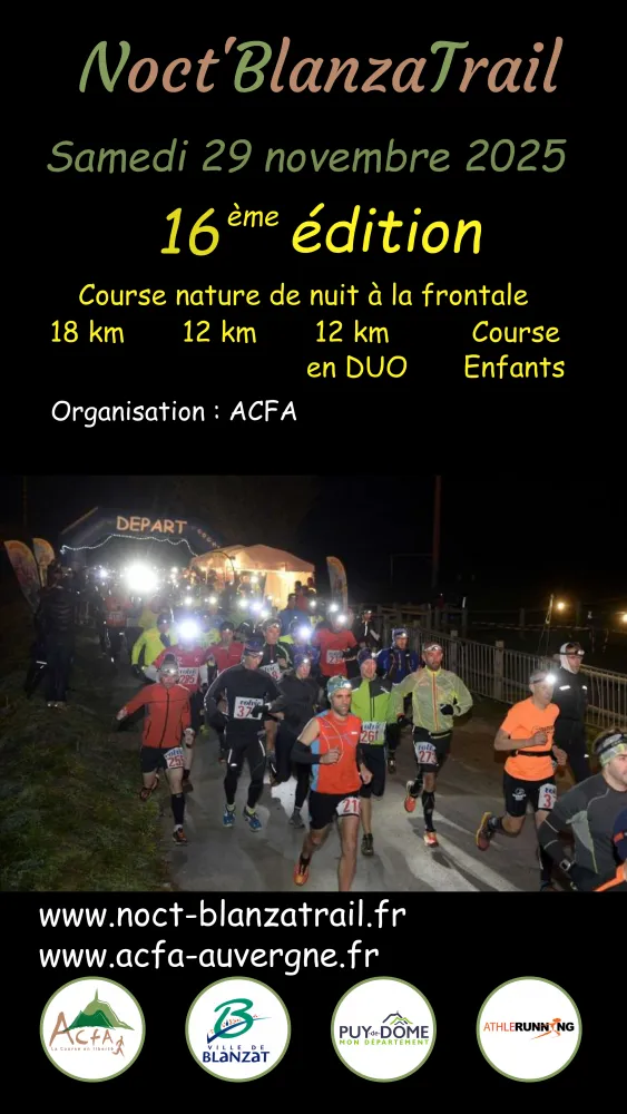 Noct Blanzatrail 2025 Inscription Résultats
