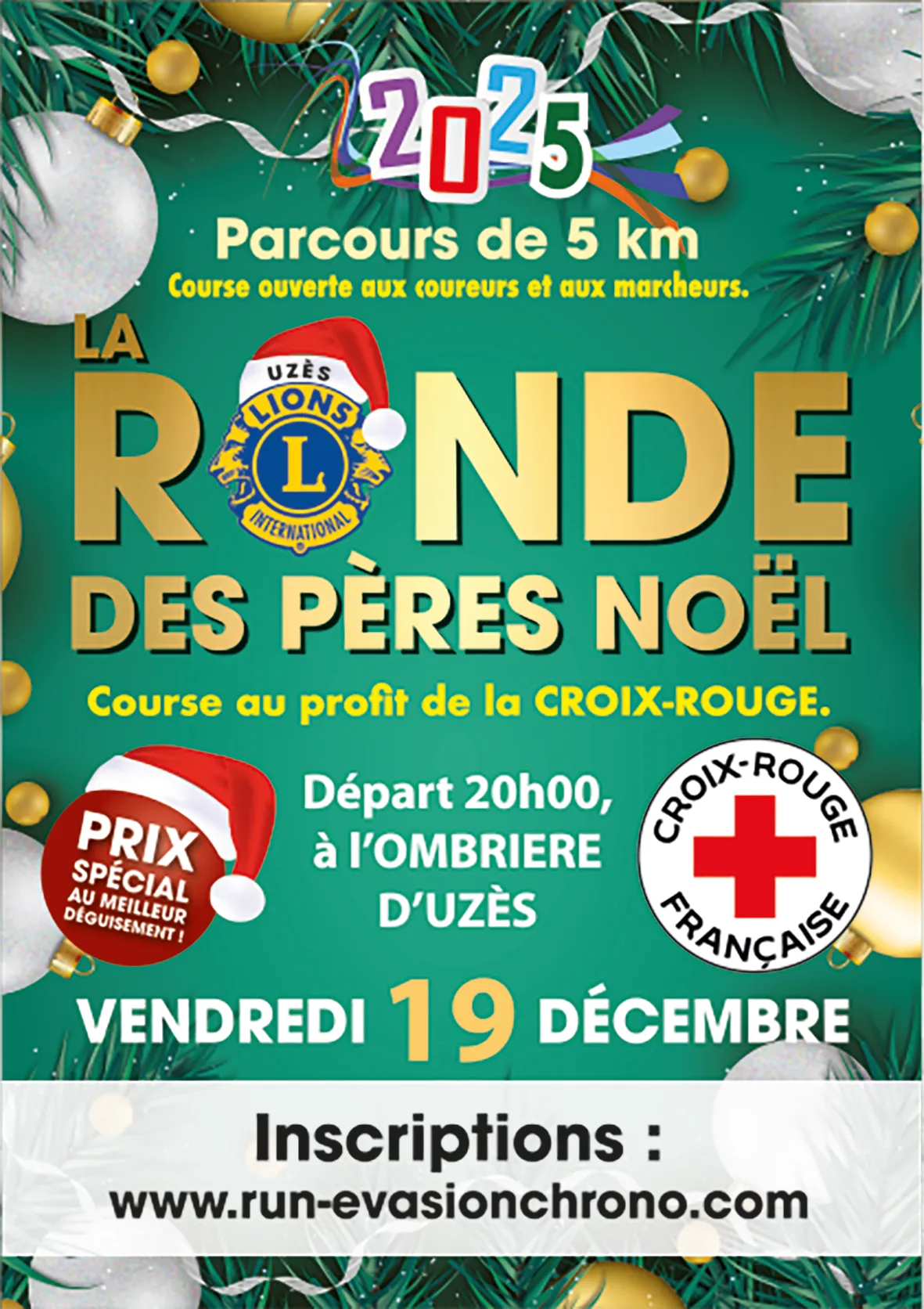 Ronde des Pères Noël – Uzes 2025 Inscription Résultats