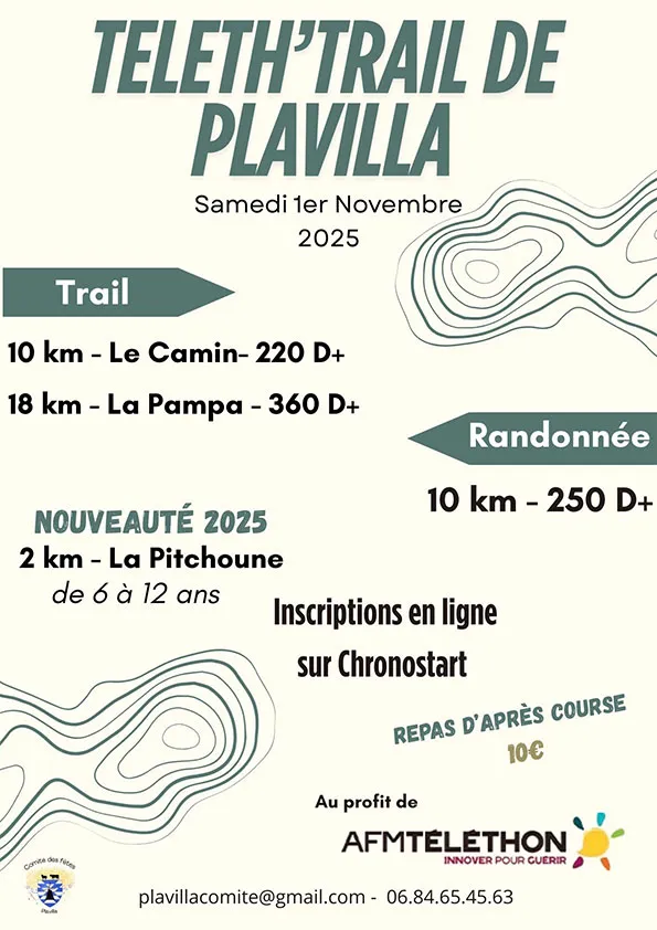 Téléth’Trail de Plavilla 2025 Inscription Résultats
