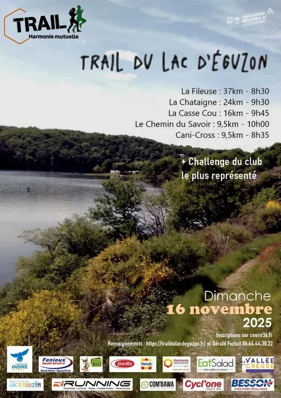 Trail d’Eguzon 2025 Inscription Résultats
