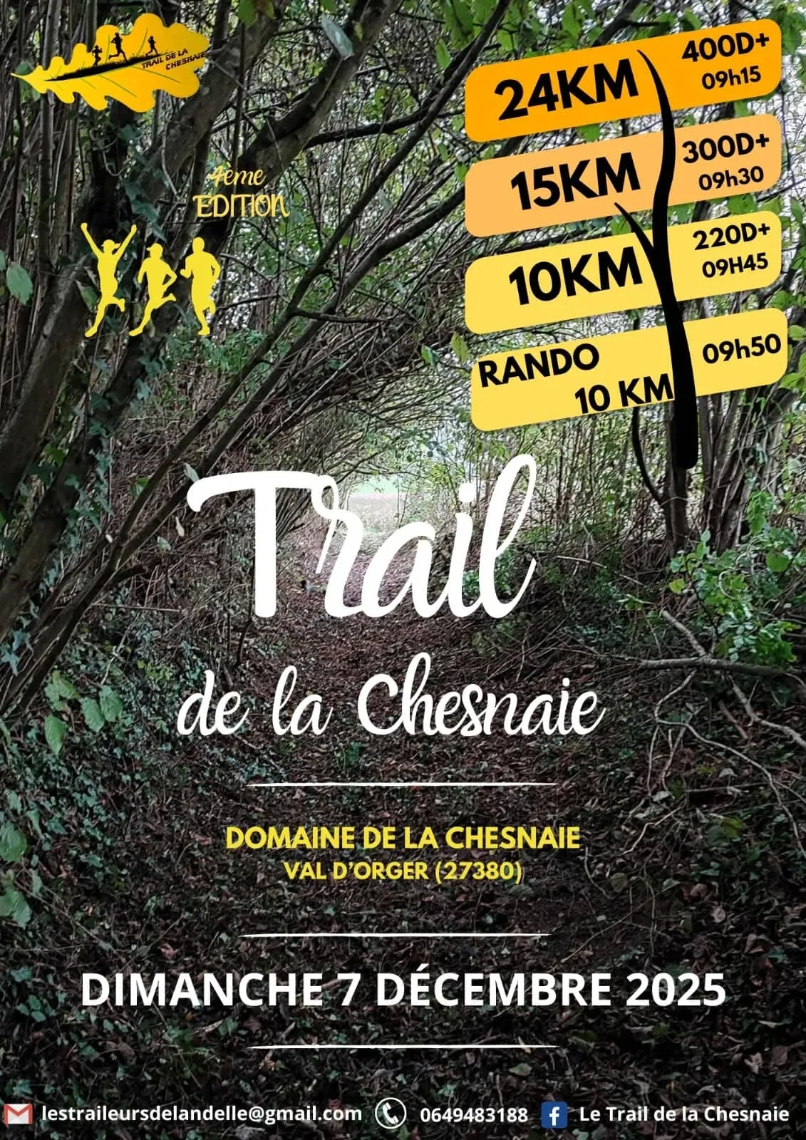 Trail de la Chesnaie 2025 Inscription Résultats