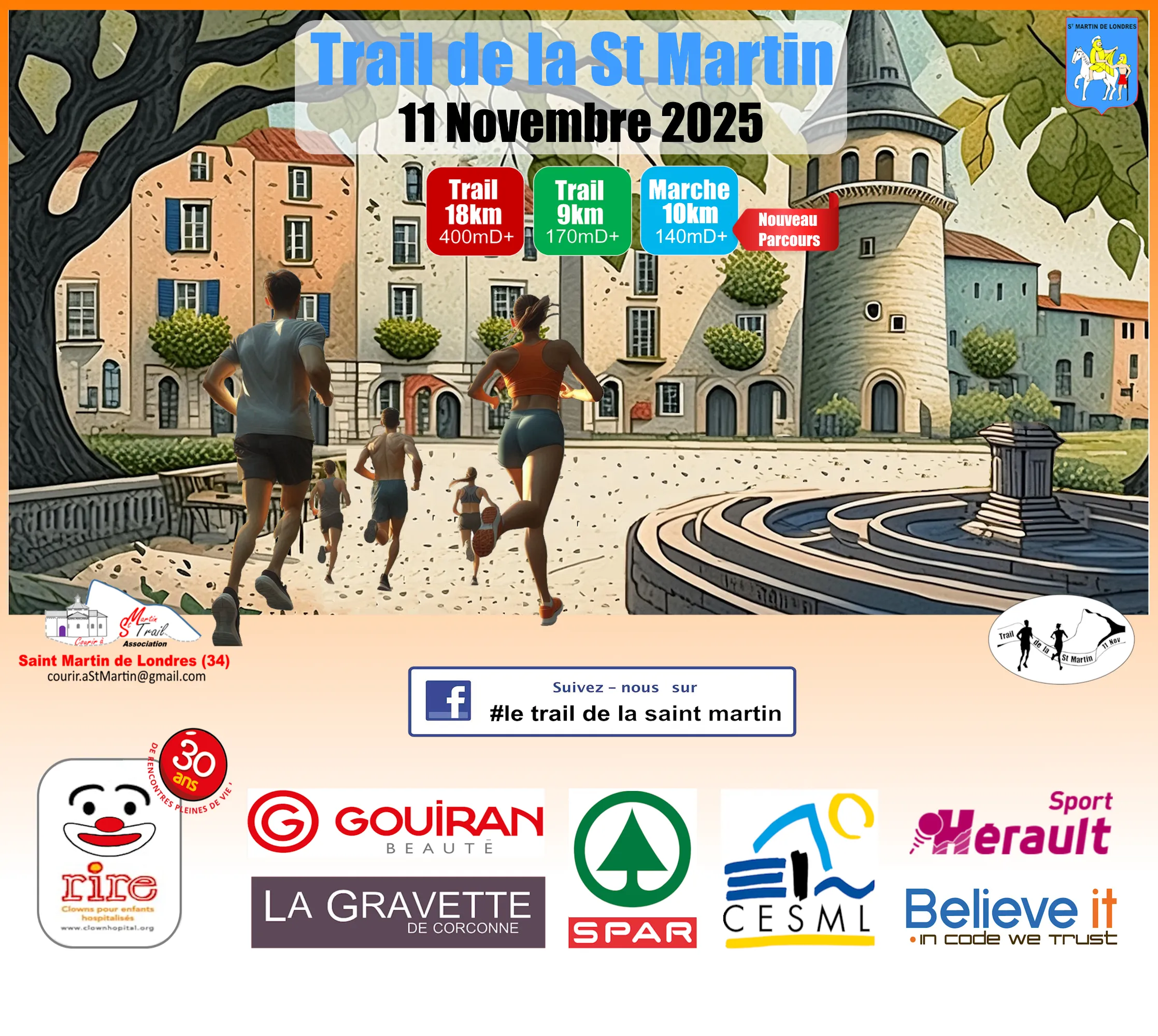 Trail de la Saint Martin de Londres 2025 Inscription Résultats