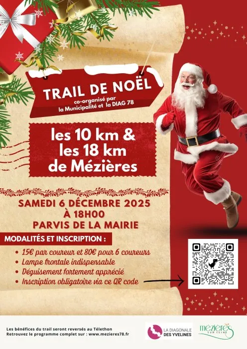 Trail de noël Mezières sur Seine 2025 Inscription Résultats