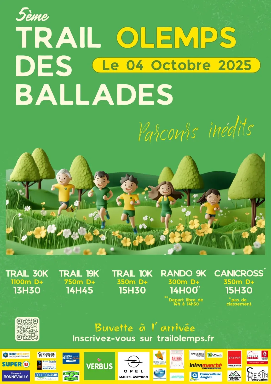 Trail des Ballades Olemps 2025 Inscription Résultats