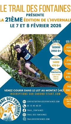 Trail des Fontaines l’Hivernale 2026 Inscription Résultats