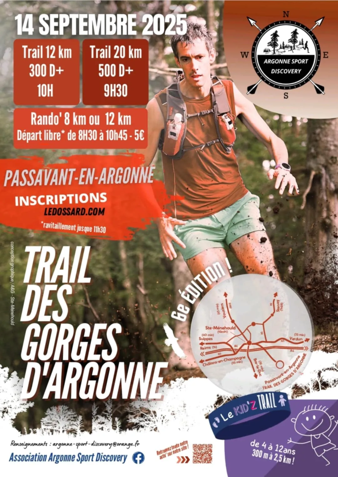Trail des Gorges d’Argonne  2025 Inscription Résultats