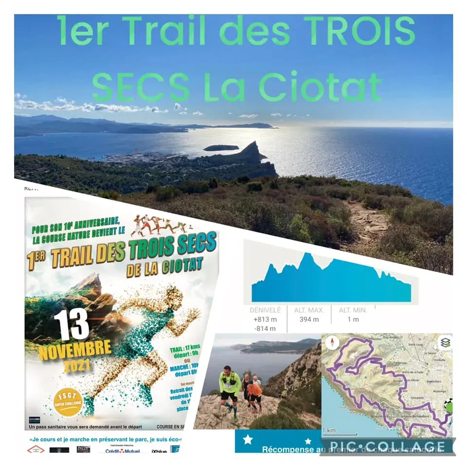 Trail des trois secs de La Ciotat 2025 Inscription Résultats