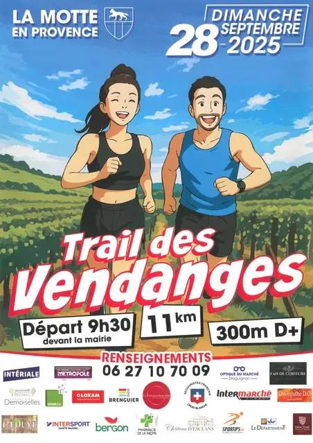 Trail des Vendanges – La Motte 2025 Inscription Résultats