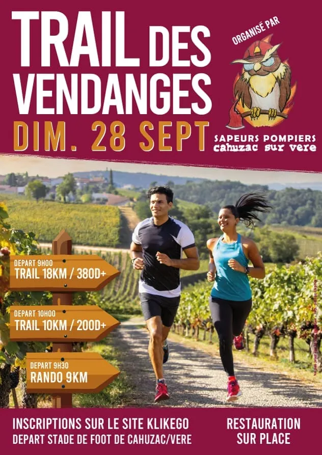 Trail des Vendanges Cahuzac sur Vère 2025 Inscription Résultats