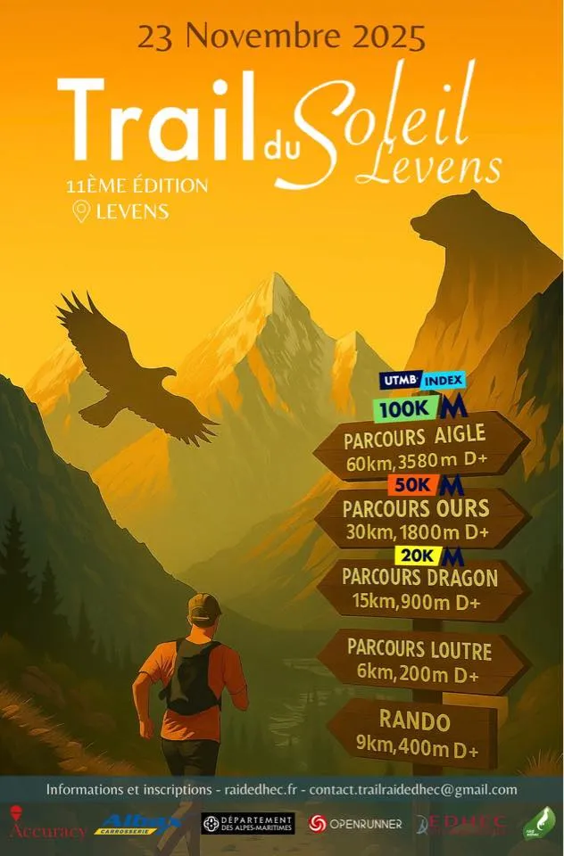 Trail du Soleil Levens 2025 Inscription Résultats