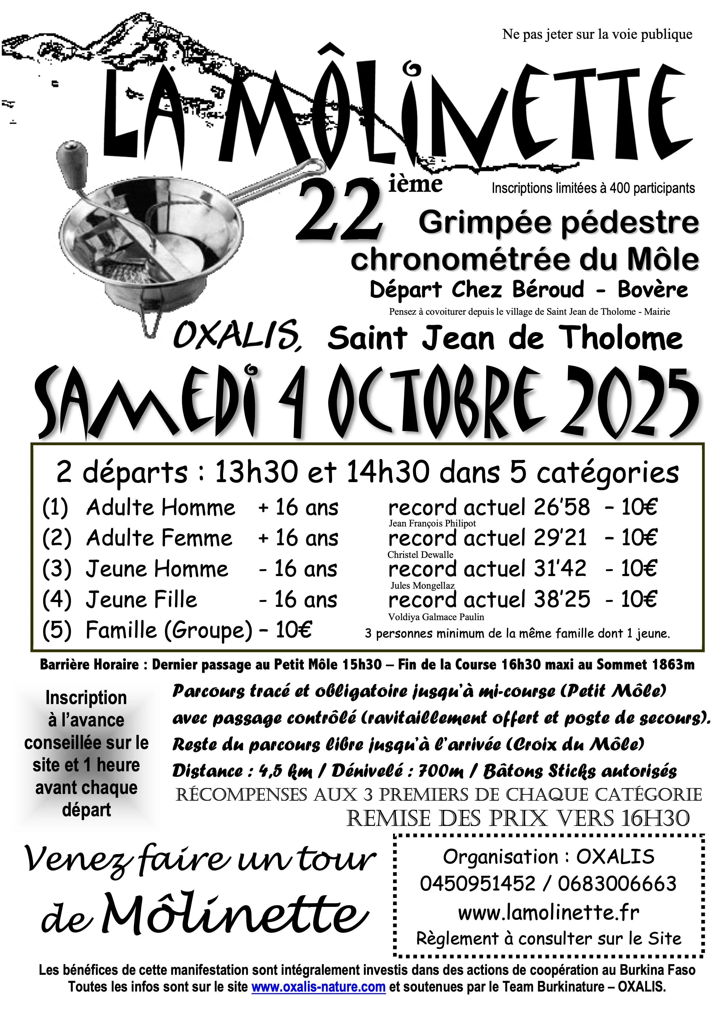Trail La Môlinette 2025 Inscription Résultats