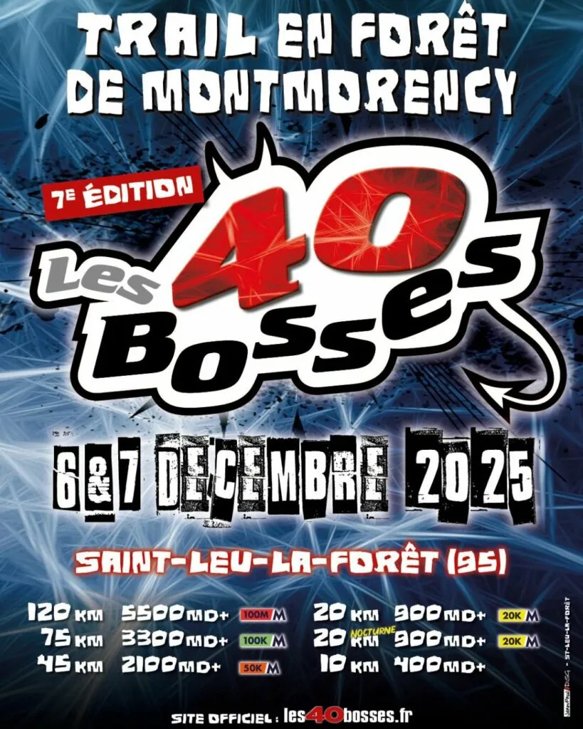 Trail les 40 bosses 2025 Inscription Résultats