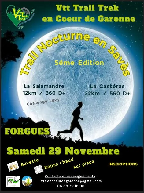 Trail nocturne en Savès 2025 Inscription Résultats