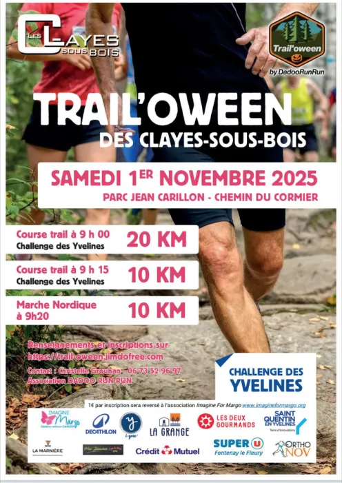 Trail’oween – Les Clayes sous Bois 2025 Inscription Résultats
