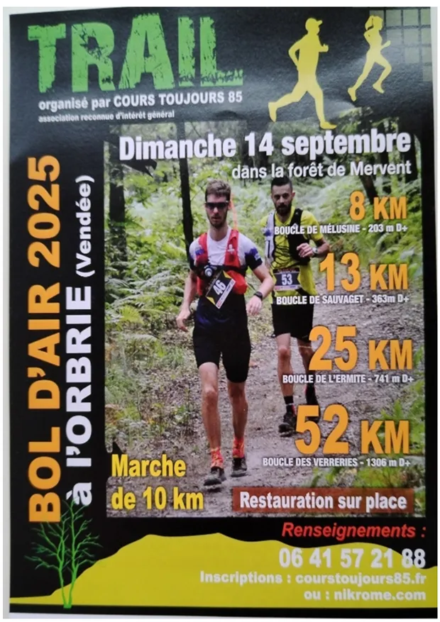 Bol d&rsquo;Air en Forêt de Mervent 2026 Guide Inscription Résultats