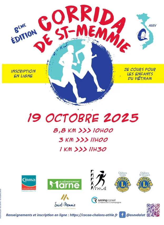 Corrida de Saint Memmie 2025 Inscription Résultats