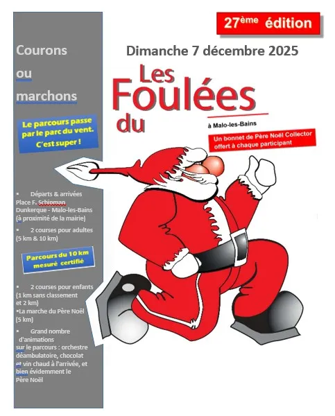Foulées du Père Noël à Malo 2025 Inscription Résultats