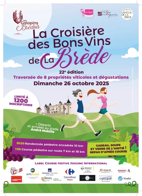 La Croisière des bons vins de la Brède 2025 Inscription Résultats