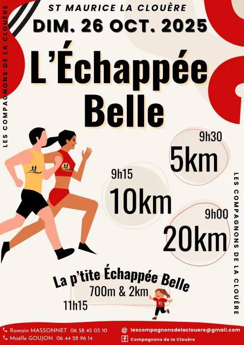 L’Echappée Belle – Saint Maurice la Clouère 2025 Inscription Résultats
