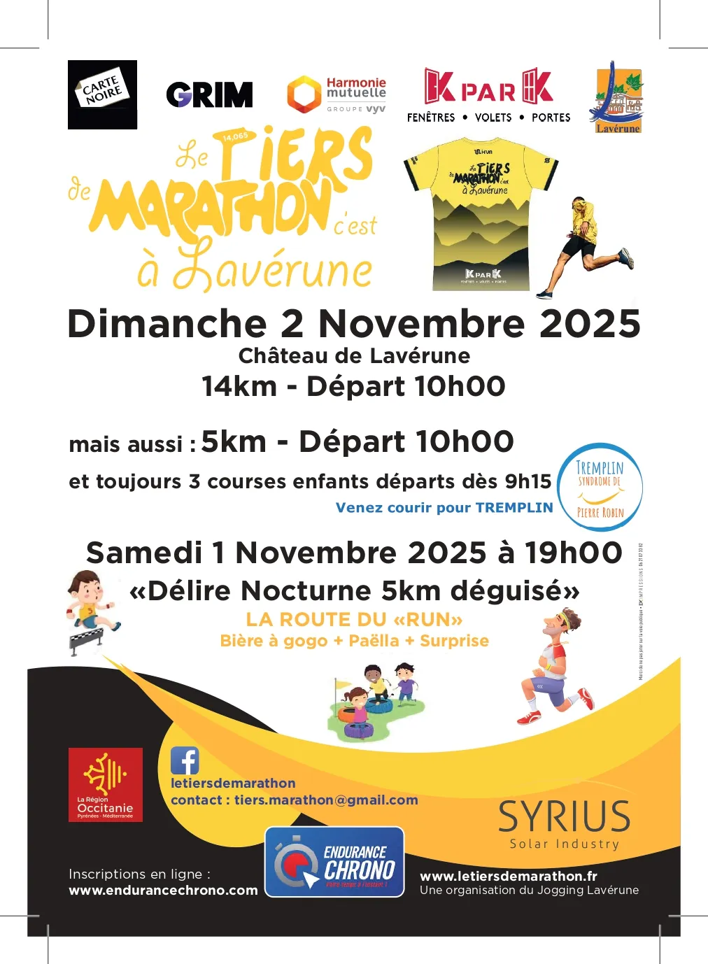 Le tiers de marathon 2025 Inscription Résultats