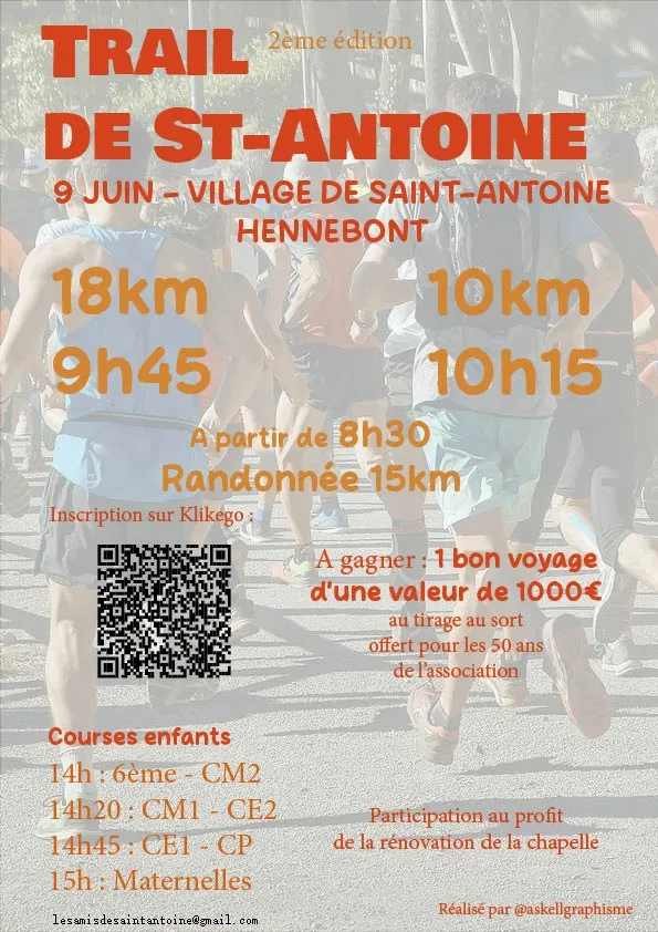 Trail de Saint Antoine 2026 Inscription Résultats