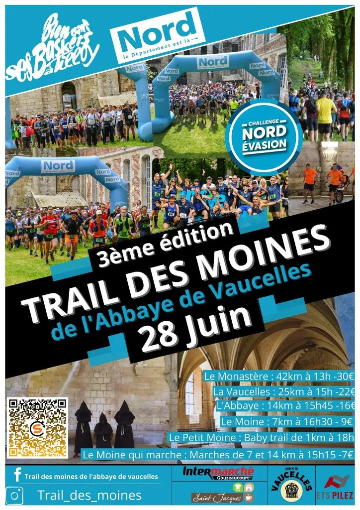 Trail des Moines de l&rsquo;Abbaye de Vaucelles 2026 Guide Inscription Résultats