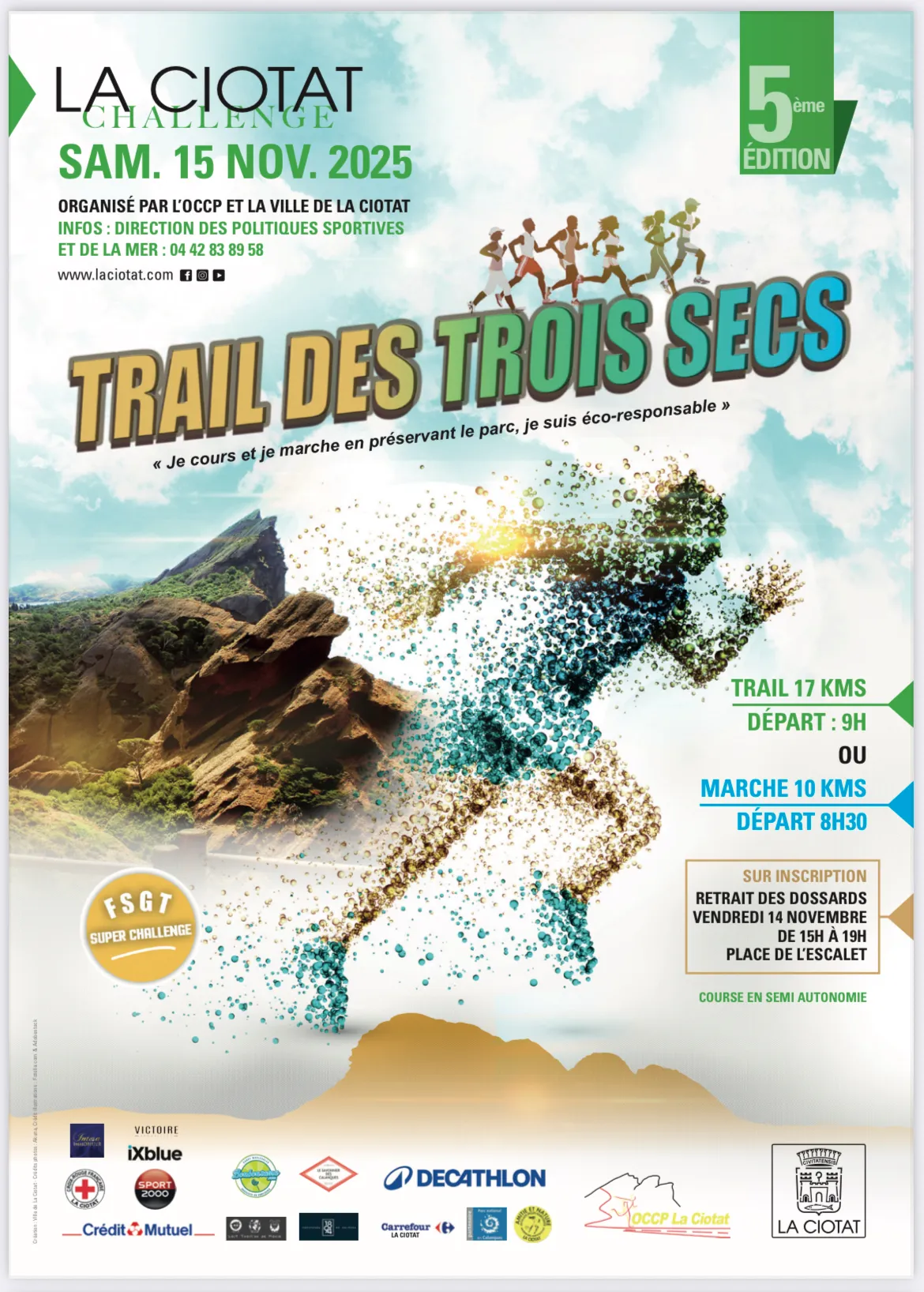 Trail des trois secs de La Ciotat 2025 Inscription Résultats