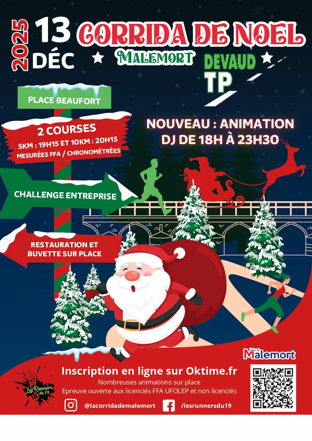Corrida du Noël de Malemort 2025 Inscription Résultats