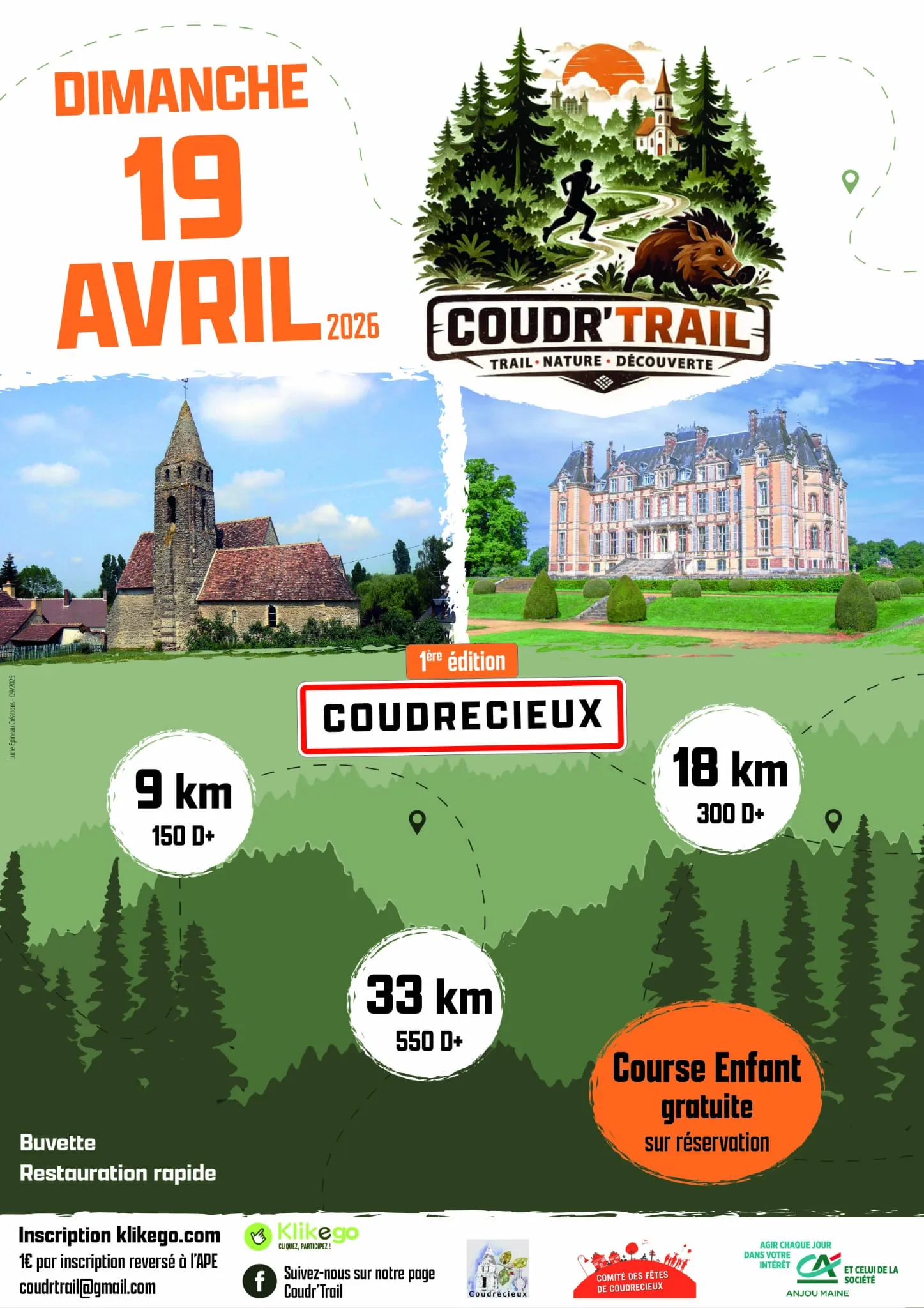 Coudr’Trail 2026 Inscription Résultats
