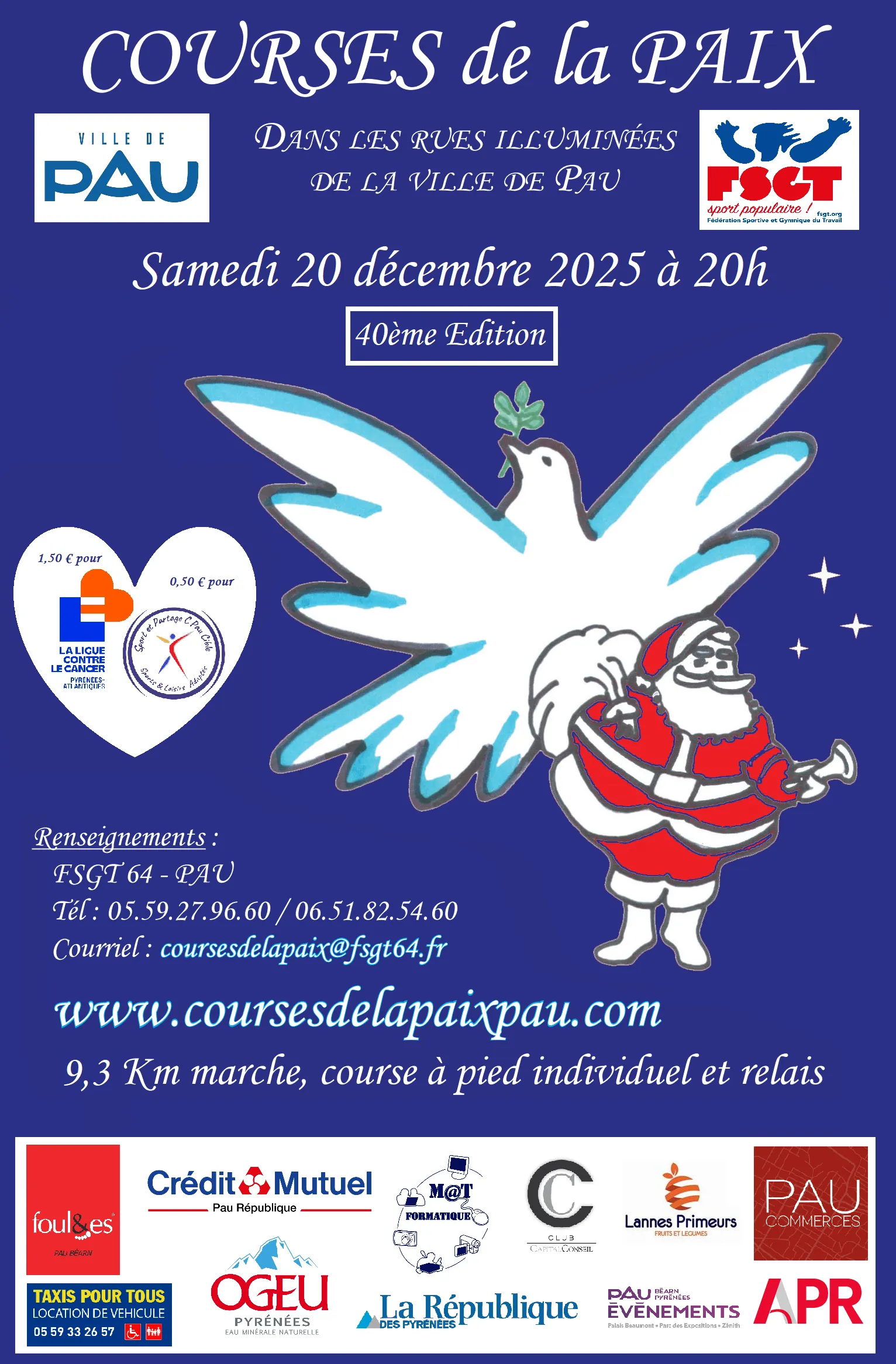 Course de la Paix – Pau 2025 Inscription Résultats