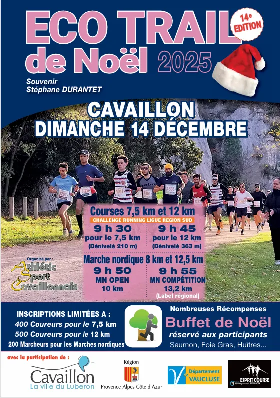 Eco Trail de Noël – Cavaillon 2025 Inscription Résultats