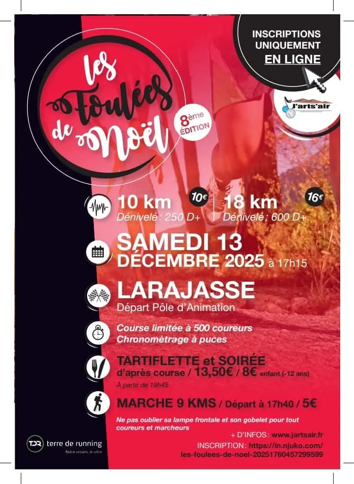 Foulées de Noël – Larajasse 2025 Inscription Résultats