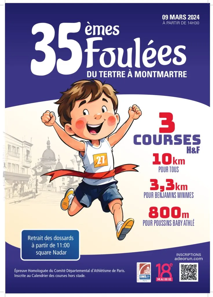 Foulées du Tertre à Montmartre 2025 Inscription Résultats