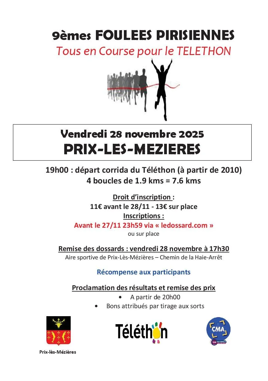 Foulées Pirisiennes 2025 Inscription Résultats