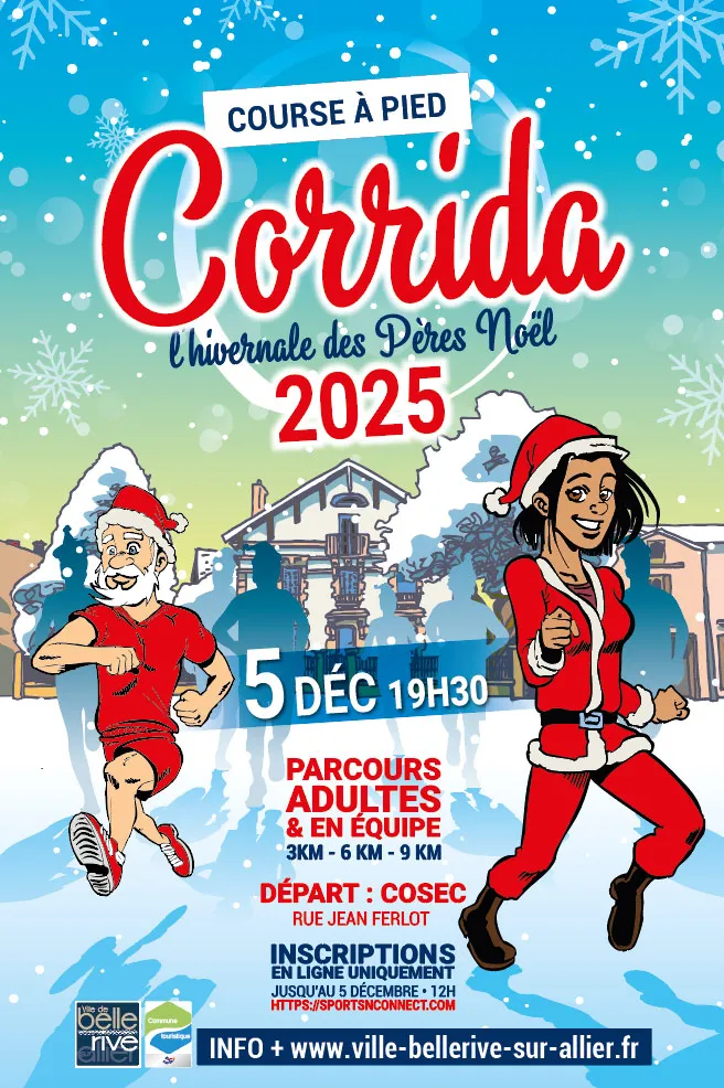 L’Hivernale des Pères Noël – Bellerive sur Allier 2025 Inscription Résultats