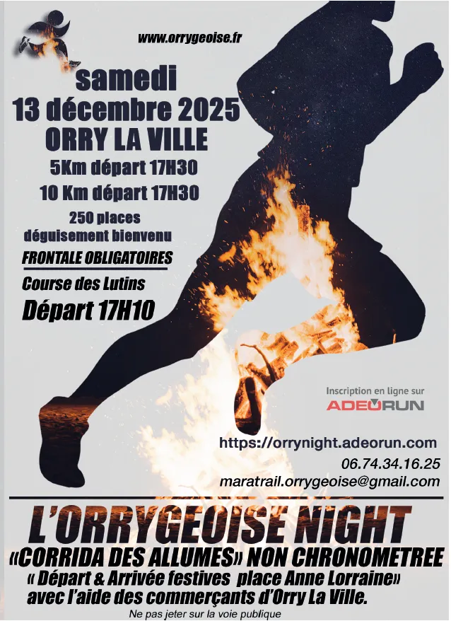 L’Orrygeoise Night 2025 Inscription Résultats