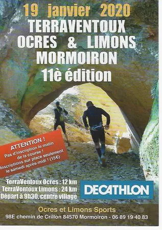 Terra ventoux Ocres et Limons 2026 Inscription Résultats