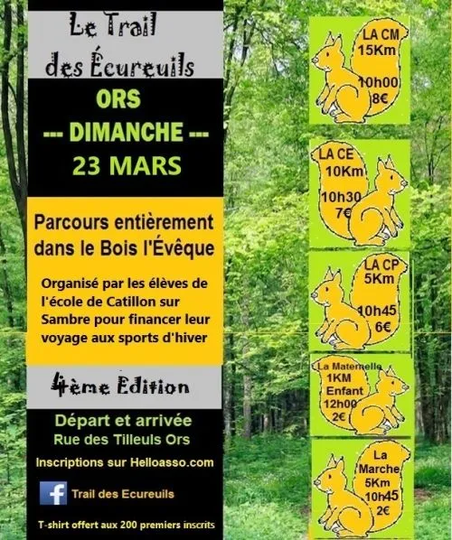 Trail des Ecureuils – Ors 2025 Inscription Résultats