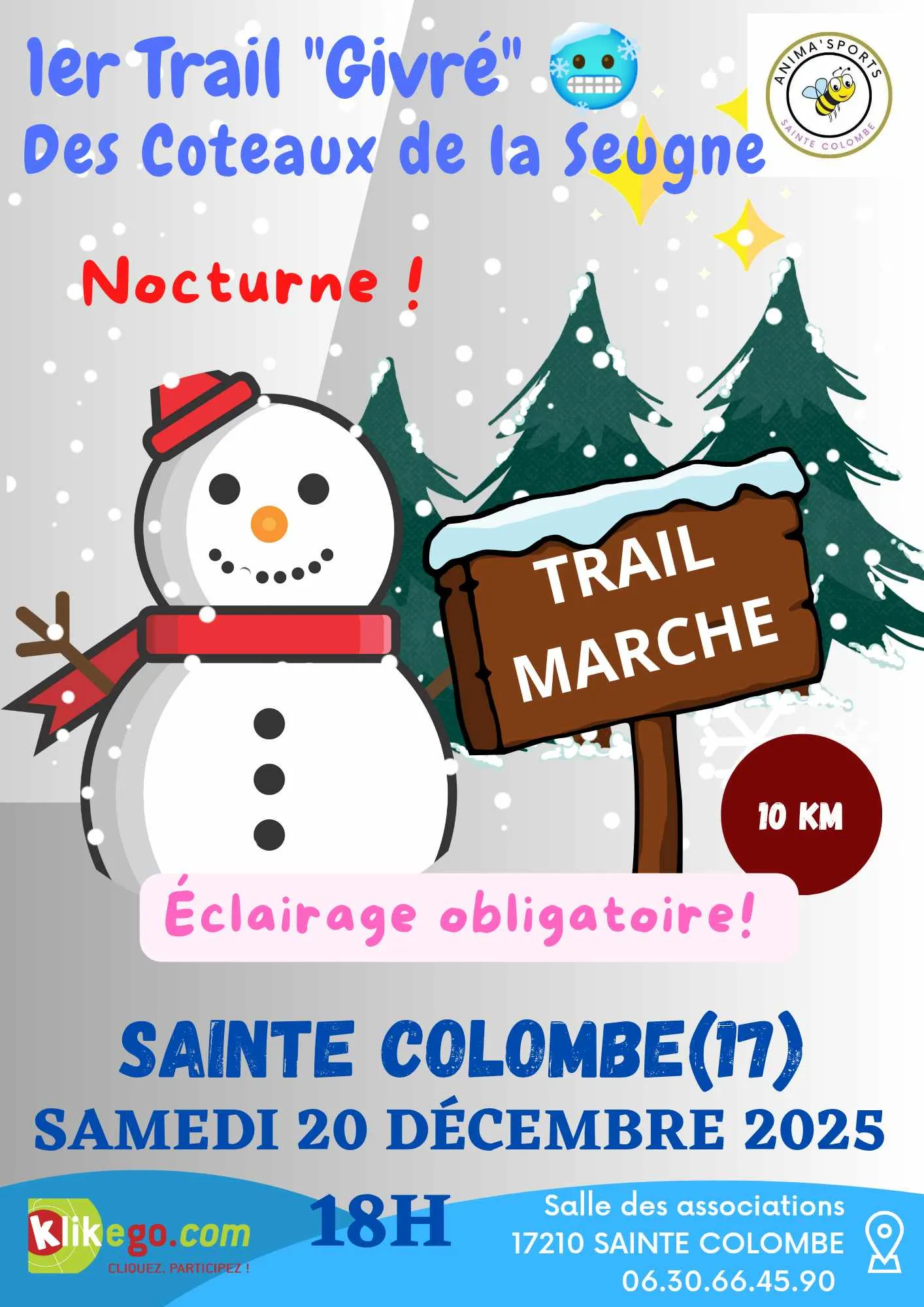 Trail Givré des Côteaux de la Seugne 2025 Inscription Résultats