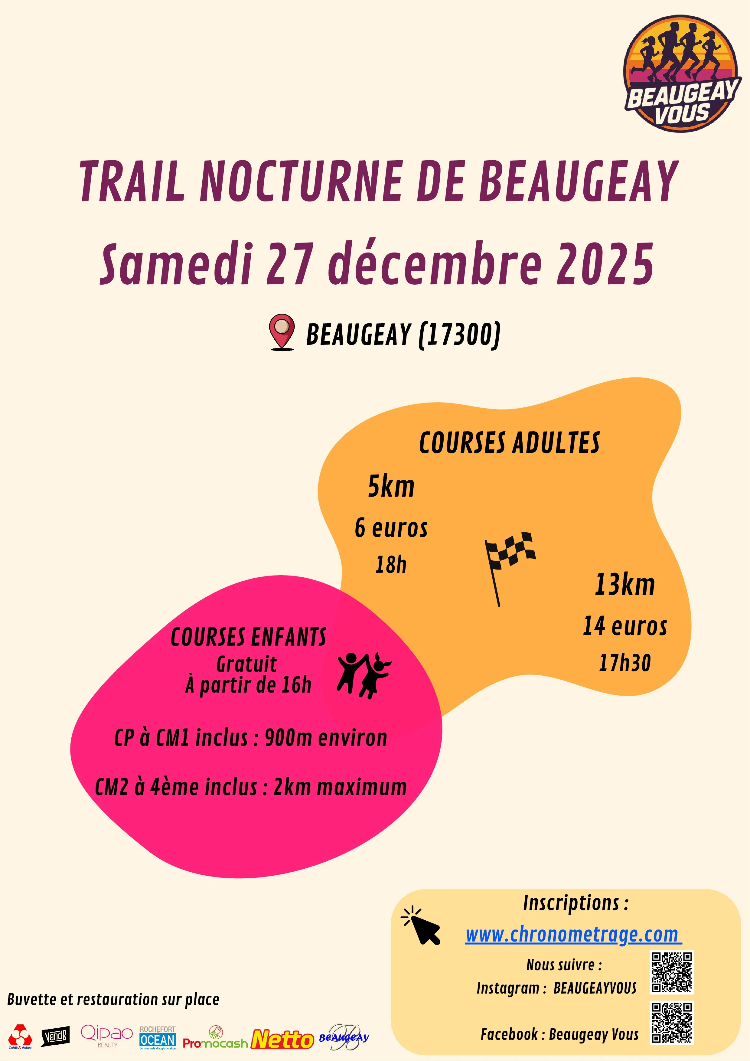 Trail nocturne de Beaugeay 2025 Inscription Résultats