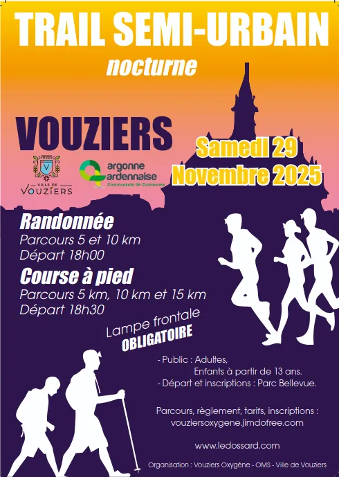 Trail semi urbain nocturne de Vouziers 2025 Inscription Résultats