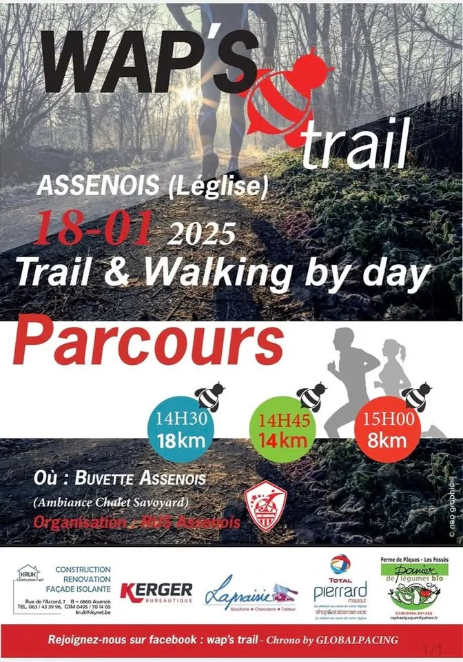 Wap’s trail Assenois 2026 Inscription Résultats