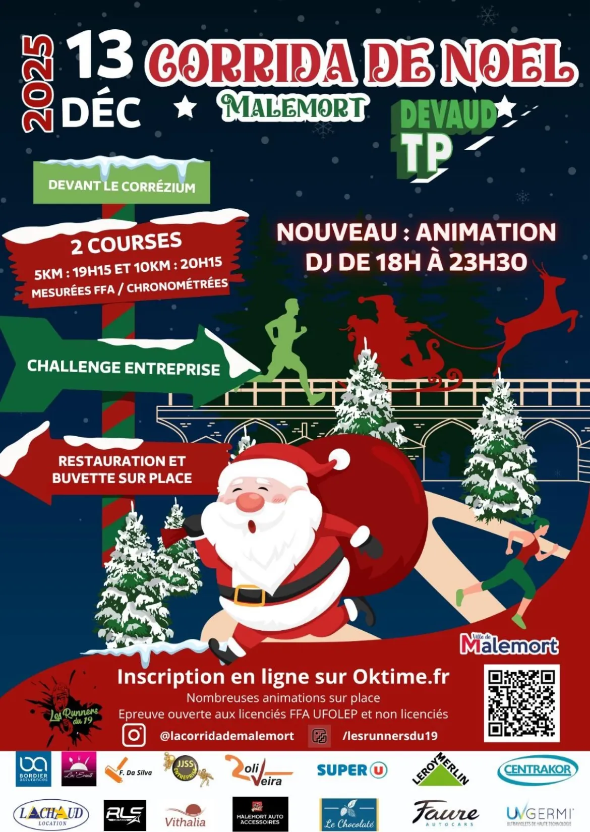 Corrida de Noël de Malemort 2025 Inscription Résultats
